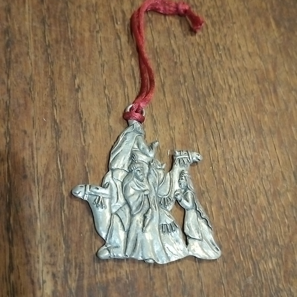 Pewter wise men ornament